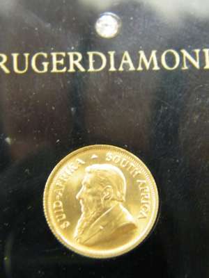 KRUGERDIAMOND - Kruger 1/10 oz & Diamond 4 x 4mm - Krugerdiamond Exchange ( Pty ) Ltd