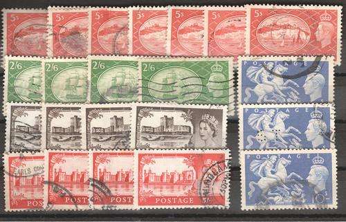 Lot of Higher Value British Stamps - as per photo