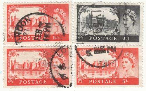 Lot of Higher Value British Stamps - as per photo