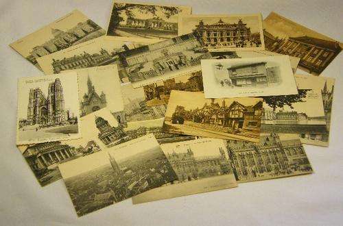 Lot of 25 mostly unused vintage and antique postcards - as per photo