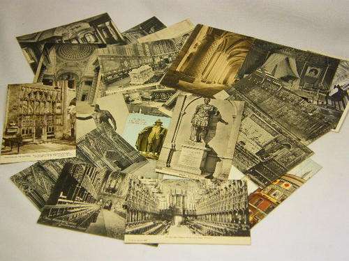 Lot of 25 mostly unused vintage and antique postcards - as per photo