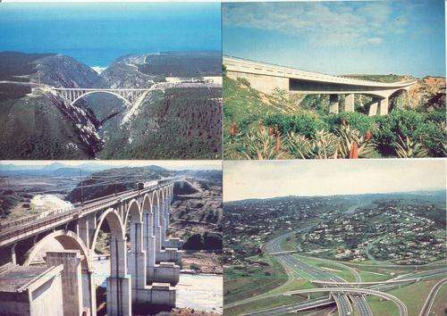 RSA set of 1984 Bridges unserviced maximum cards without stamps and cancellations