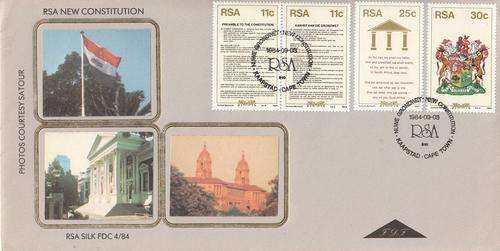 RSA Silk FDC no 4/84 - RSA new constitution - 251 of 600 - as per photo