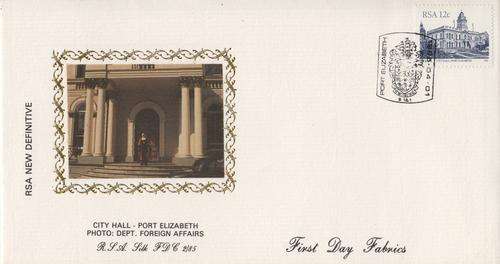 RSA silk FDC 2/85 - City hall - Port Elizabeth - 171 of 600 - First day Fabrics - as per scan