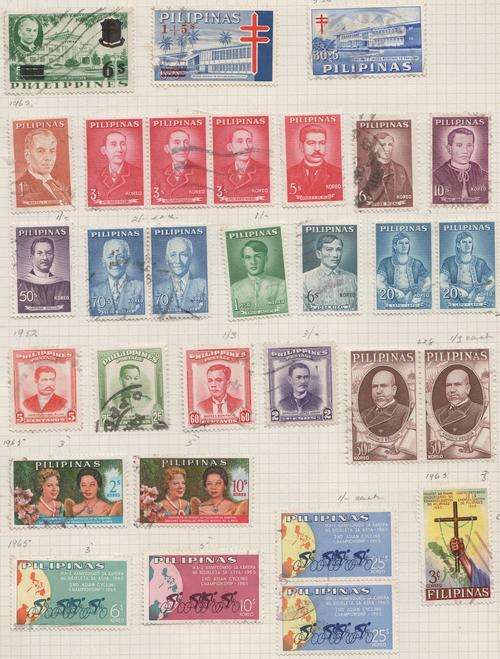 Collection of more than 100 Philippines stamps - as per photo