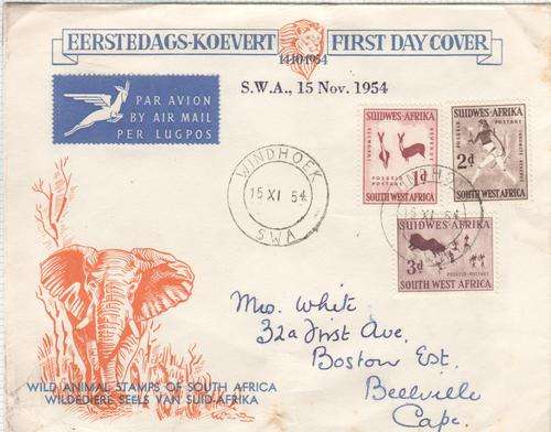 Album with collection of SWA FDC, maxi cards and control blocks - 1930`s to 1983 - as per photo