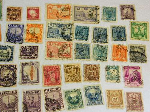 Collection of 144 stamps from Peru - as per photo