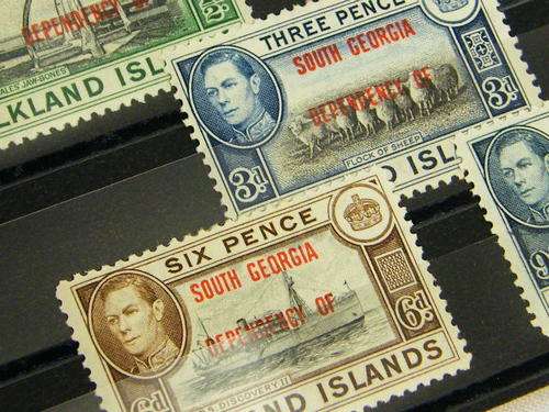 South Georgia - Falkland Islands dependency 1944 set of stamps B1 - B8 - book value of R500