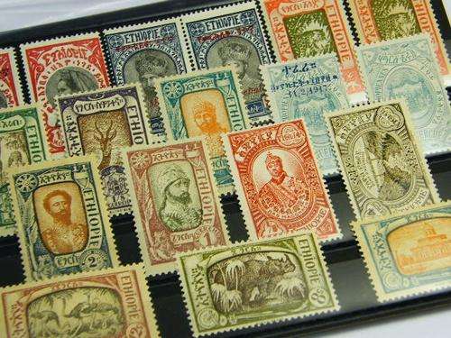 Lot of 18 Ethiopian stamps - all mint - as per photo