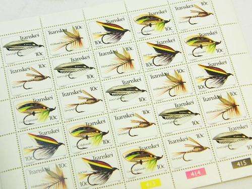 Transkei SACC 83 - 87 complete sheet mint fishing flies 2nd series - book value R70 - as per photo