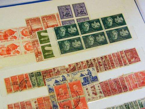 Collection of more than 500 Australian stamps - unchecked for watermarks & perforations -as per scan