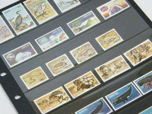 Lot of SWA mint stamps - birds, gemstone, bushmen, small Namib animals and whales - as per photo