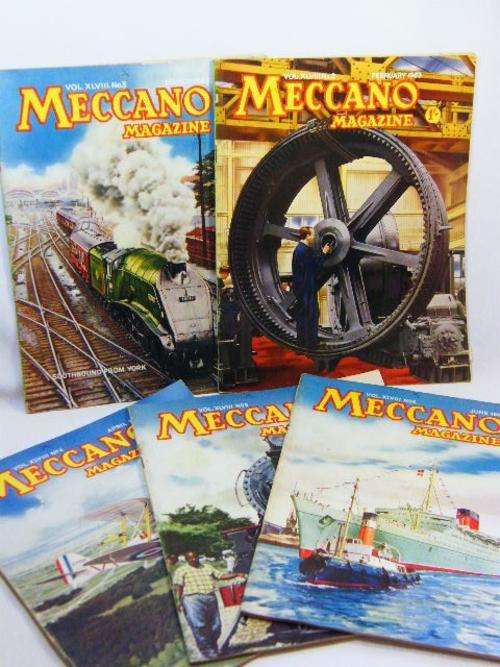 Lot of 5 vintage Meccano magazines - as per photo