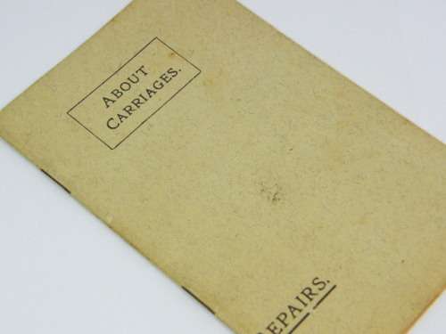 About Carriages - Repairs handbook - reprinted in 1968 for Rolls - Royce owners Club - as per photo