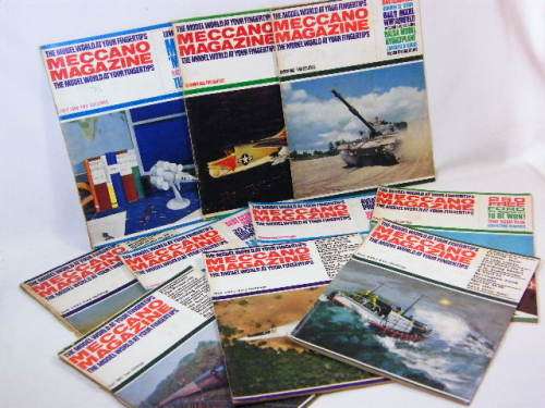 Lot of 10 vintage Meccano magazines - 1966 and 1967 - sold as a lot - as per photo