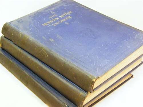 The Modern Motor engineer - 3 volume set - mid 1920`s - well used