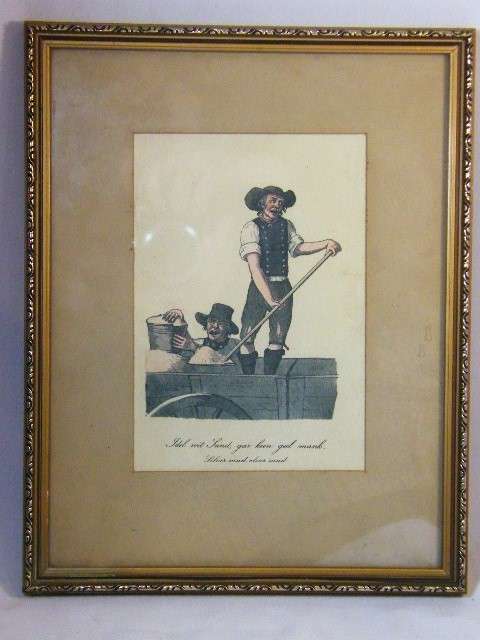 Vintage `Silver sand, clear sand` printing in frame
