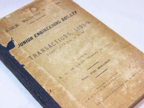 GWR Mechanics` Institution Transactions 1898-9 locomotive department - pamphlets 21-29