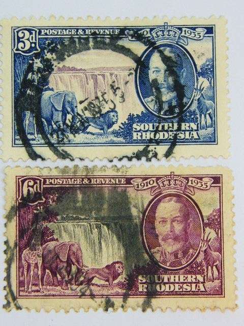 Southern Rhodesia - SACC 34 and 35 used stamps