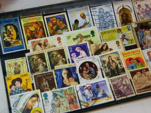 Lot of 27 mother and child stamps