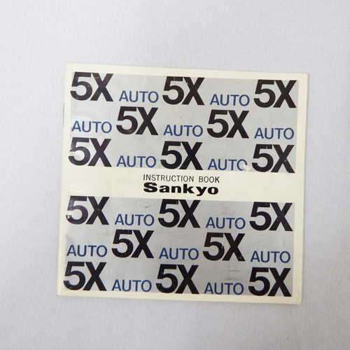 Sankyo auto 5X instruction book