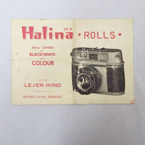 Halina Rolls 35 mm Camera for Black/White and colour! Instruction manual