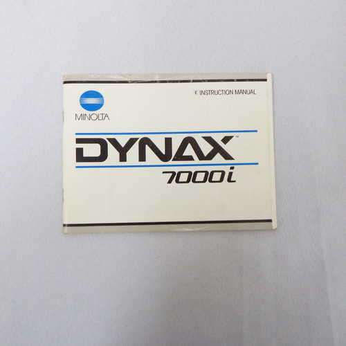 Minolta Dynax 7000i instruction manual