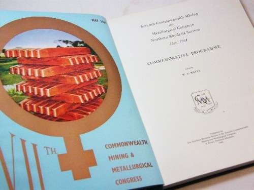 Seventh Commonwealth mining and metallurgical Congress - Northern Rhodesia section - May 1961