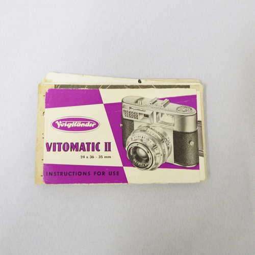 Voighander  vitomatic II 24x36 - 35mm Instruction manual