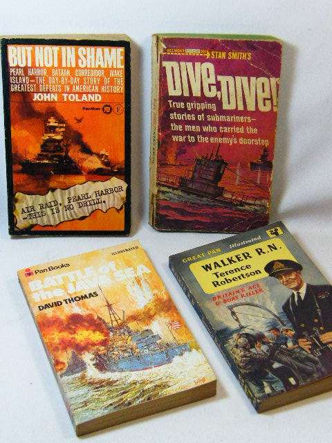 Lot of 4 ship themed war story books