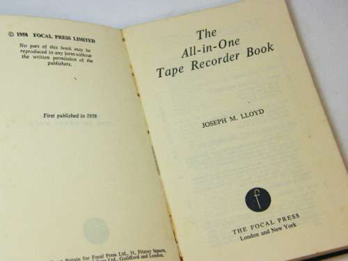 The all in one tape recorder book by Joseph M Lloyd