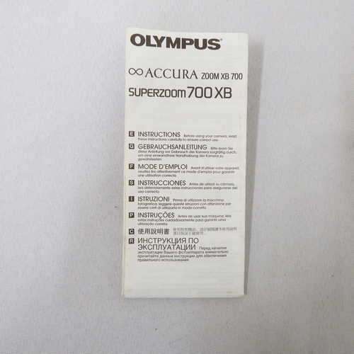 Olympus Accura Zoom XB 700 Superzoom 700XB instruction manual