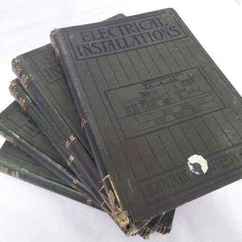 Lot of 5 Electrical Installations by Rankin Kennedy books - Vol.1-5  - Some damage
