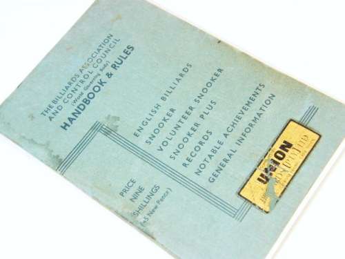 The Billiards Association & control council handbook & rules