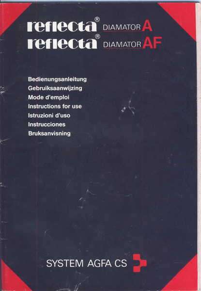 Reflecta Diamator A / Diamator AF instruction manual