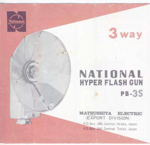 National Hyper Flash Gun PB-35 3 way flash gun instruction manual