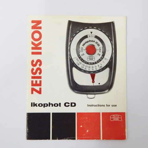 Zeiss Ikon Ikophot CD instruction manual