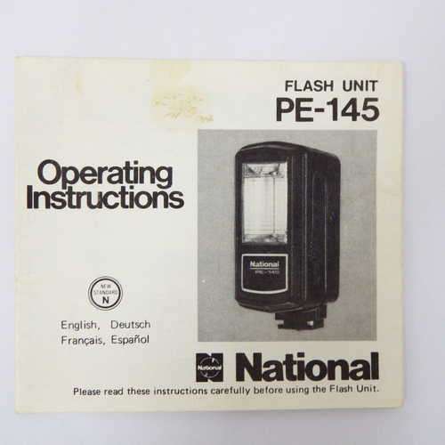 Flash Unit PE-145 National instruction manual
