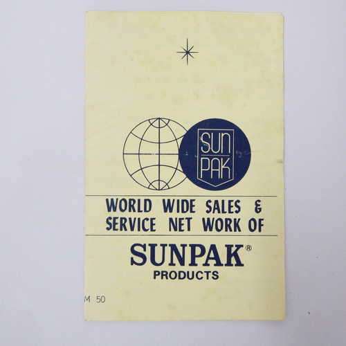 World Wide Sales and Service Net Work of Sunpak Products