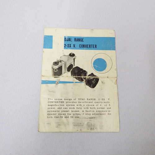 Dual Range 2-3X V. Converter instruction manual