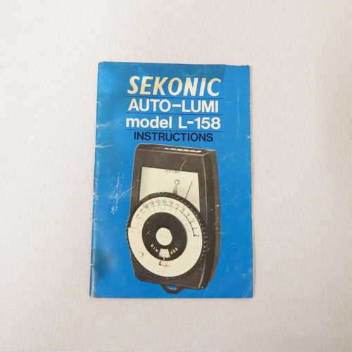 Sekonic Auto-Lumi model L-158 instruction manual