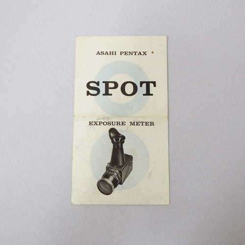 Asahi Pentax spot exposure meter instruction manual