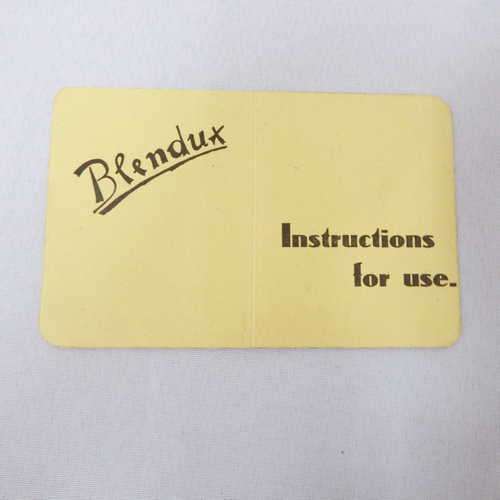 Blendux, photo-electric exposure meter instruction manual