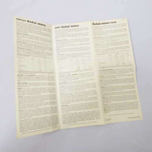 Kodak Bromide Paper Informational pamphlet