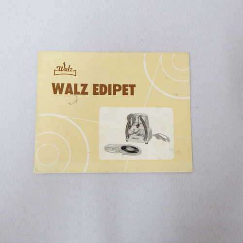 Walz Edipet instruction manual