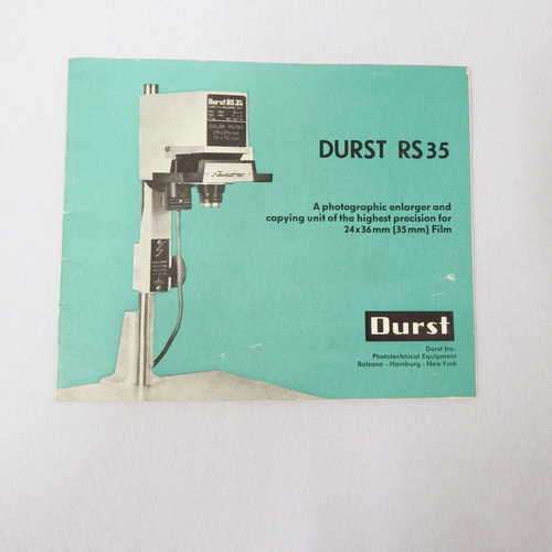 Durst R8 35 instruction manual