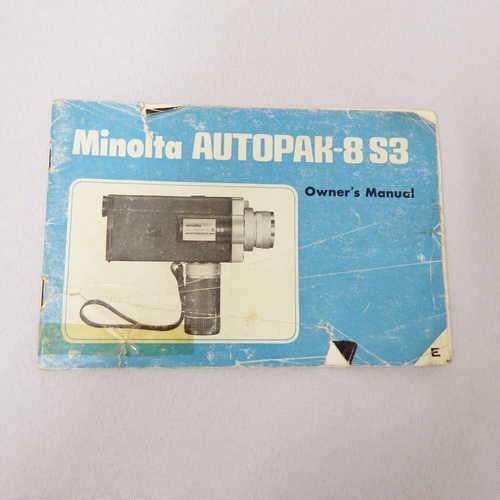 Minolta autopak - 8S3 instruction owner manual