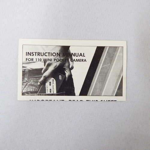 110 Mini Pocket camera instruction manual