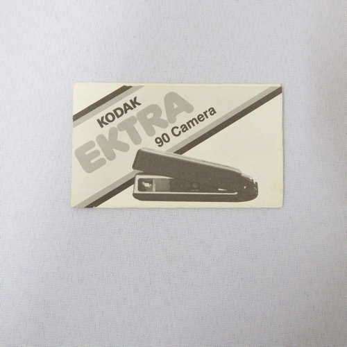 Kodak Eastman Ektra 90 Camera instruction manual
