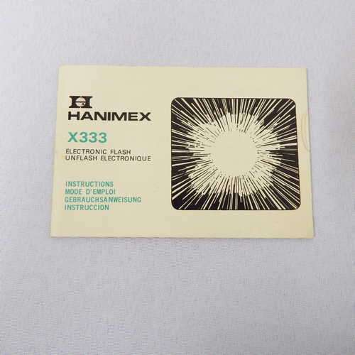 Hanimex X333 Electronic Flash instruction manual